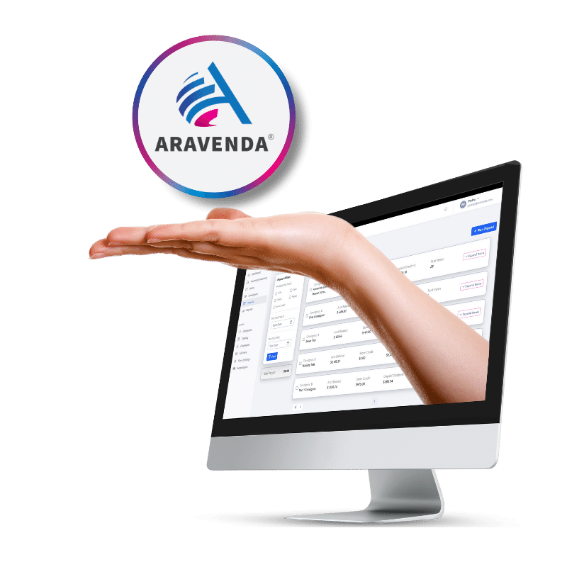 Aravenda Consignment Software - Hands with Logo